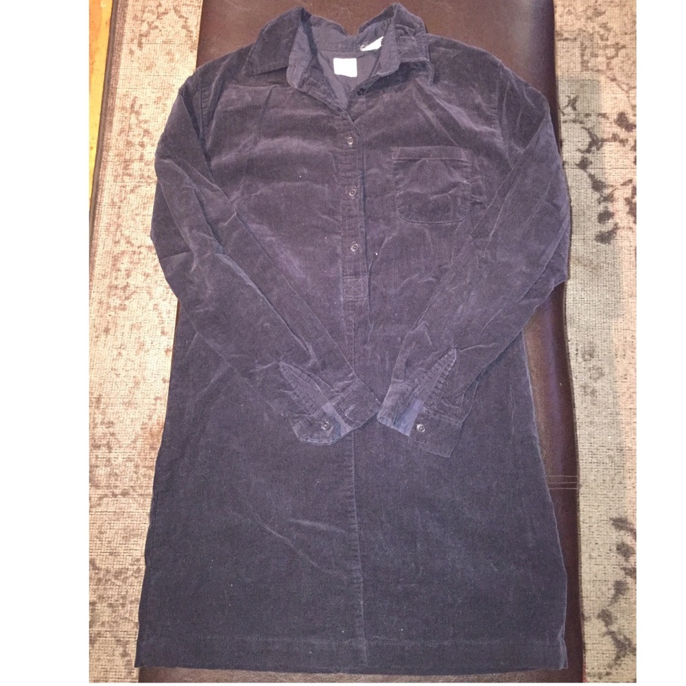 Navy blue corduroy dress